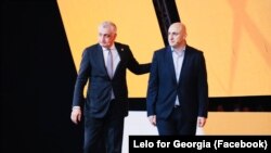 მამუკა ხაზარაძე და ნიკა მელია. 2021 წლის ოქტომბერი - თანამშრომლობა ადგილობრივი თვითმმართველობის არჩევნების ფარგლებში.