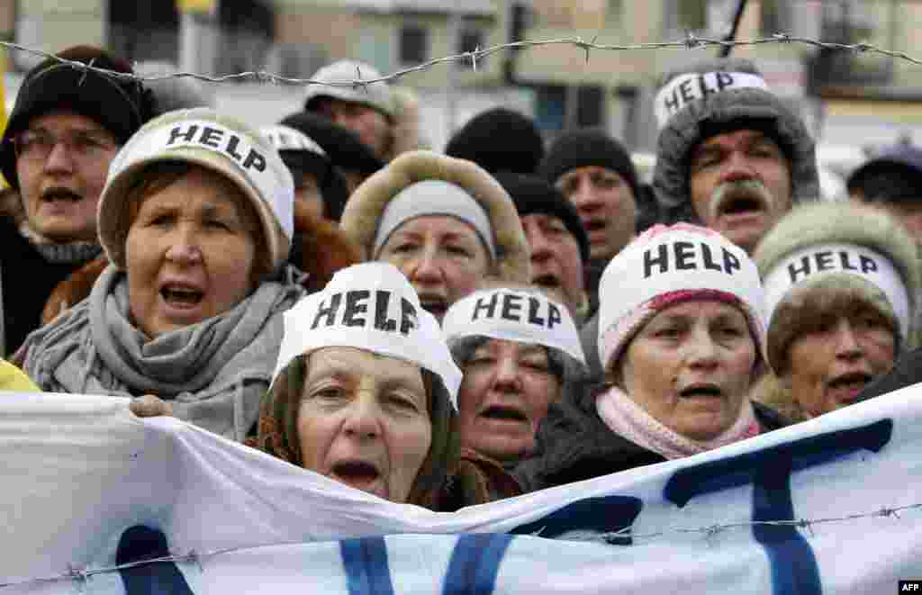 Kijev, 20. januar 2014. Foto: AFP / Yuriy Kirnichny