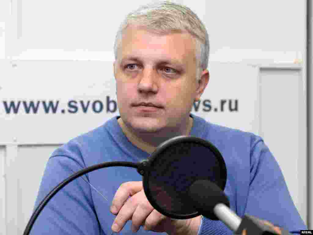 Павел Шеремет в студии Радио Свобода, 2009 год