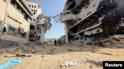 Ostaci bolnice Al Šifa u gradu Gaza, 6. april 2024. Studija Lanseta navodi da su se mogućnosti palestinskog ministarstva zdravlja za vođenje elektronske evidencije pogoršale tokom izraelske vojne kampanje.