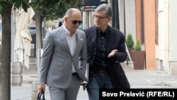 Svetozar Marović sa svojim advokatom Zdravkom Begovićem, ispred suda u Podgorici, septembar 2016.