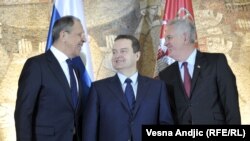 Gost i domaćini: Sergej Lavrov, Ivica Dačić i Tomislav Nikolić