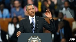 Президент Барак Обама выступает в Найроби