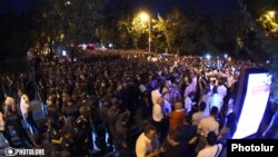 Новий протест у центрі Єревана, 11 вересня 2015 року