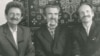 Дисиденти і колишні політв'язні радянського режиму (зліва направо) Михайло Горинь, Левко Лук'яненко, В'ячеслав Чорновіл, 1988 рік. Головою УГС був обраний Лук'яненко