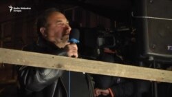 Desimir Stojanov na protestu Desimir Stojanov na protestu