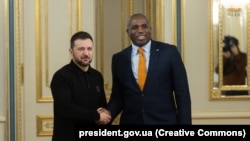 Ukrajinski predsednik Volodimir Zelenski i britanski ministar spoljnih poslova David Lami, arhivska fotografija