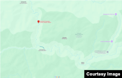 რუკაზე პინით არის მონიშნული საგუშაგო, სადაც რეინჯერმა 10 დღე გაატარა