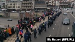 Protest gruzijskih proevropskih demonstranata u Tbilisiju, 28. decembra 2024.