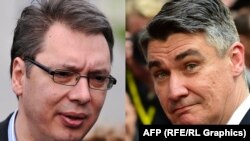 Aleksanadar Vučić i Zoran Milanović