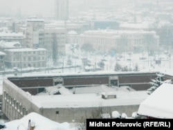 Urušeni krov Skenderije, februar 2012.