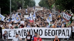 Učesnici protesta protiv rušenja u Savamali