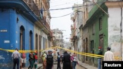 Ulica u karantinu zbog širenja korona virusa u Havani na Kubi, 1. februara 2021. 