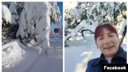 სოფელ ორმეთის მკვიდრი მარინა ყიფიანი იმ დროს ჩავწერეთ, როცა ის საკუთარი სახლის სახურავს თოვლისგან ათავისუფლებდა.