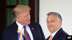 Donald Trump, u vreme svog prvog mandata na čelu SAD, i premijer Mađarske Viktor Orban - susret Vašingtonu 13. maja 2019.