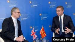 Премиерите на Обединетото кралство и на Северна Македонија, Кир Стармер и Христијан Мицкоски, Тирана 16 мај