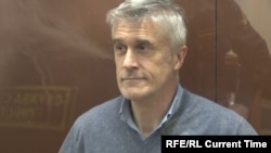 Michael Calvey appears in court in Moscow on February 15.