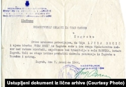 Potvrda iz koje se vidi da su Vera i Ljuba Becić radile za Dianinu mrežu