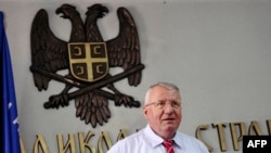 Vojislav Šešelj na konferenciji za medije nakon izrečene presude Haškog tribunala, 31. marta 2016. u Beogradu