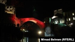 Kako se Mostar oprostio od Predraga Lucića: Stari most,, 11. januar