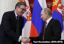 Vladimir Putin i Aleksandar Vučić u Kremlju 19. decembra 2017.