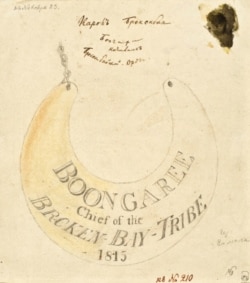 Нагрудный знак, подаренный губернатором Нового Южного Уэльса