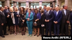 "Slavlje je moralo da se desi jer sve što se dešava u ovoj kulturi, prolazi kroz filter politike", kaže Subotić (Foto: Politički vrh Srbije prilikom svečanog otvaranja Narodnog muzeja 28. juna 2018.)