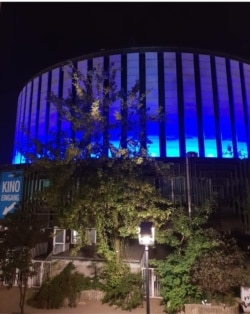 კინოთეატრის შენობა, ხედი ზურას სახლის ფანჯრიდან. ბერლინი, 2018 წელი.