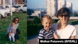 Luka Bilandžić sa majkom prije rata