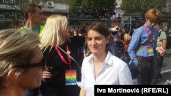 Ana Brnabić na Paradi ponosa 2016. u Beogradu