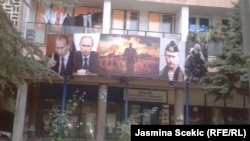 Slike Vladimira Putina u severnom delu Mitrovice