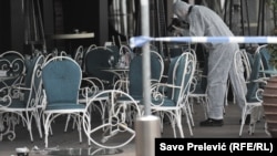 Jedno od mesta na kome se dogodio napad bombom, Podgorica