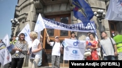 Sa protesta prosvetnih radnika u Beogradu, avgust 2018.