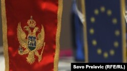 Zastave Crne Gore i EU, ilustrativna fotografija