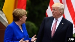 Angela Merkel i Donald Tramp