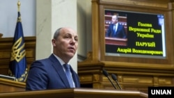 Andrij Parubij u Parlamentu 2018. godine
