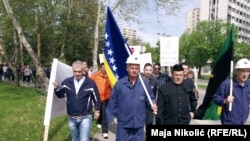 Protest radnika u Tuzli (arhivska fotografija)