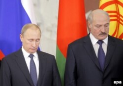 Олександр Лукашенко та Володимир Путін у Москві. 23 грудня 2014 року