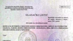 Glasački listić sa referenduma o nezavisnosti