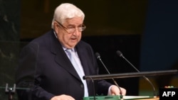Валид Муаллем выступает в ООН