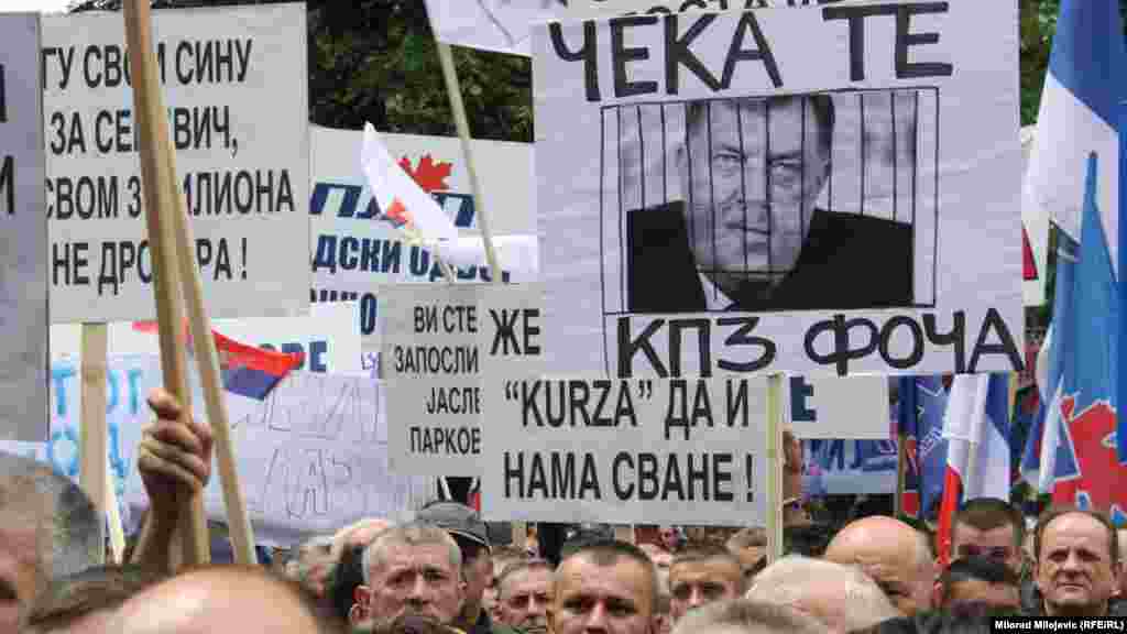 Protest opozicije u Parku "Mladen Stojanović".