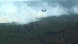 Пожежа у Чорнобильській зоні. Зйомка з гелікоптера (відео) Пожежа у Чорнобильській зоні. Зйомка з гелікоптера (відео)
