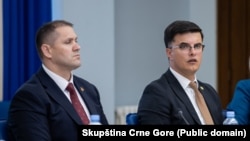 Direktor policije Lazar Šćepanović i ministar unutrašnjih poslova Danilo Šaranović pred Odborom za bezbjednost i odbranu 20. maja