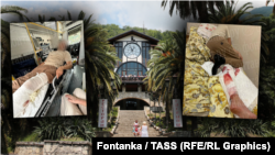 გაგრაში დაშავებული ტურისტი. ფოტოილუსტრაცია. 