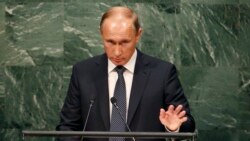Владимир Путин на трибуне Генассамблеи ООН. 28 сентября