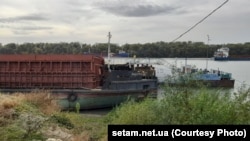 Беларускае судна «Надежда» ў акваторыі Ізмаільскага порту на Адэшчыне пасьля арышту ў 2022 годзе