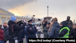 Акция в поддержку Алексея Навального в Томске (архивное фото)