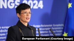 ევროკომისარი გაფართოების საკითხებში, მარტა კოსი, საქართველოს შესახებ საუბრობს.