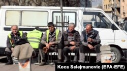 Radnici na pauzi u Beogradu, mart 2019. 