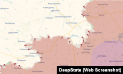 Направления атак армии России вокруг Покровска, Константиновки и Часова Яра на карте DeepState по состоянию на 5 августа 2025 года
